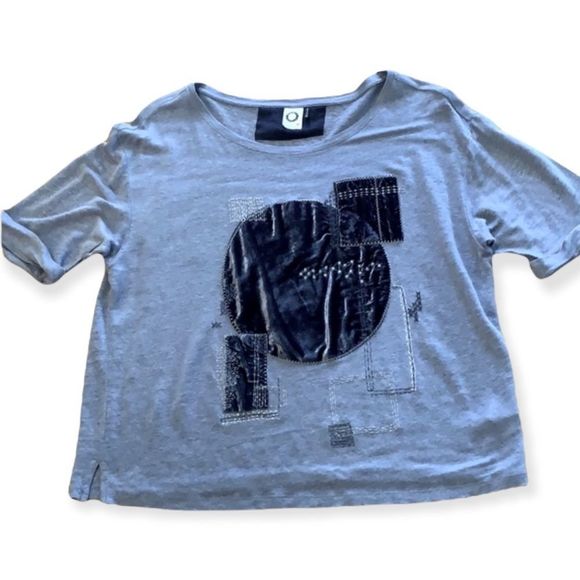 Anthropologie Tops - EUC. Anthropologie Medium Blue boxy t-shirt